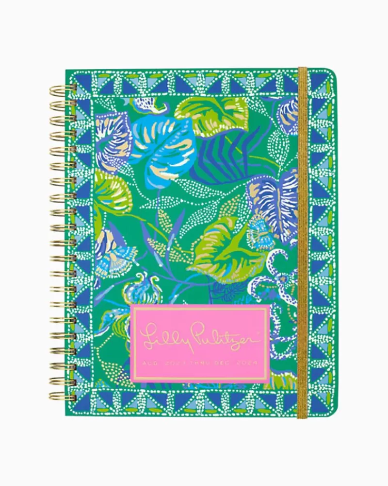 Office Supplies & Stationery^Lilly Pulitzer 2023-2024 17 Month Jumbo Agenda Botanical Green In A Flutter