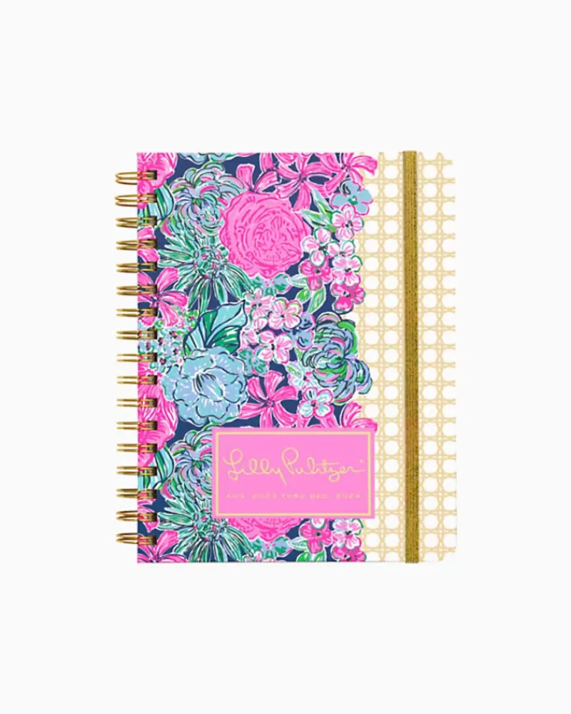 Office Supplies & Stationery^Lilly Pulitzer 2023-2024 17 Month Large Agenda Oyster Bay Navy Always Be Blooming