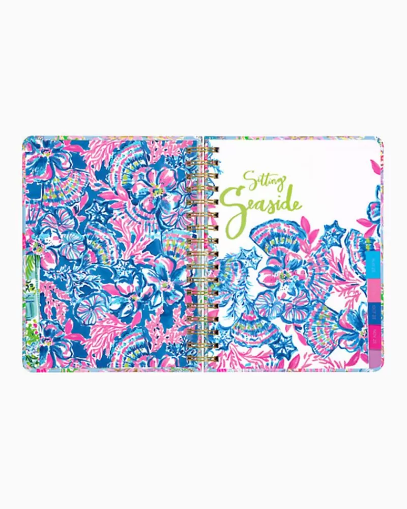 Office Supplies & Stationery^Lilly Pulitzer 2023-2024 17 Month Large Agenda Celestial Blue Cay To My Heart