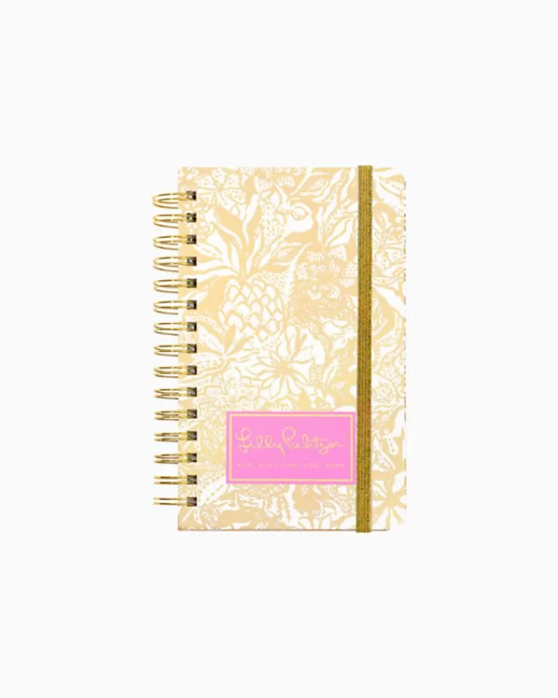 Office Supplies & Stationery^Lilly Pulitzer 2023-2024 17 Month Medium Agenda Gold Metallic Safari Sangria