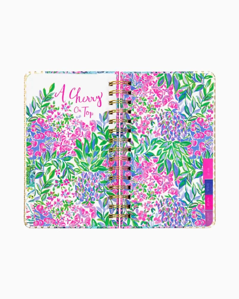 Office Supplies & Stationery^Lilly Pulitzer 2023-2024 17 Month Medium Agenda Oyster Bay Navy Always Be Blooming