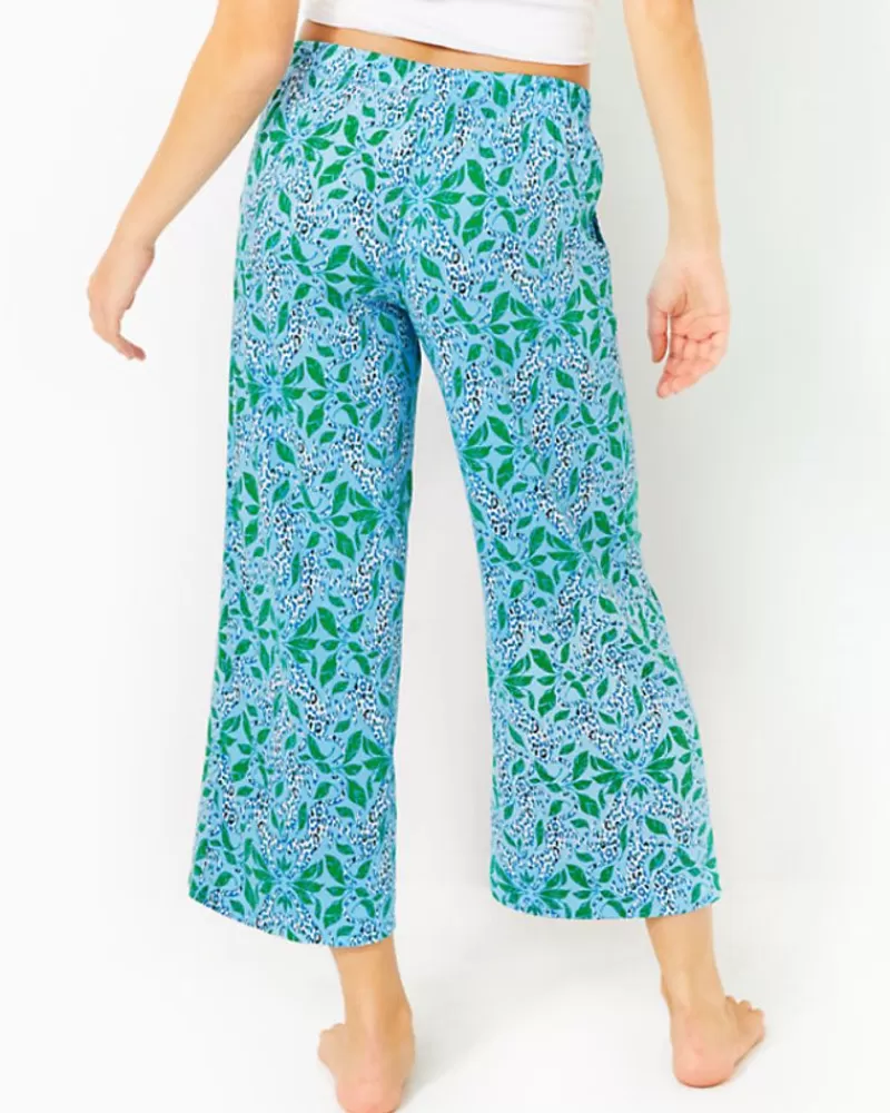 Pajamas^Lilly Pulitzer 24" Pajama Crop Pant Bon Bon Blue Leapin Leopards