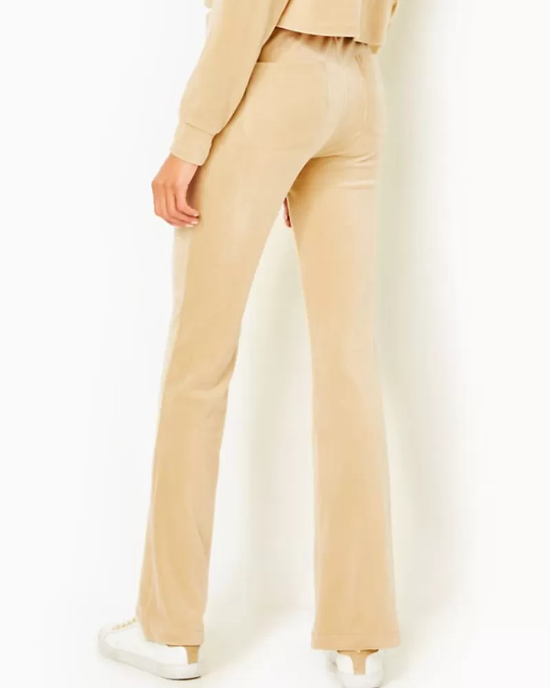 Loungewear^Lilly Pulitzer 33" Natine High Rise Velour Pant Sand Bar