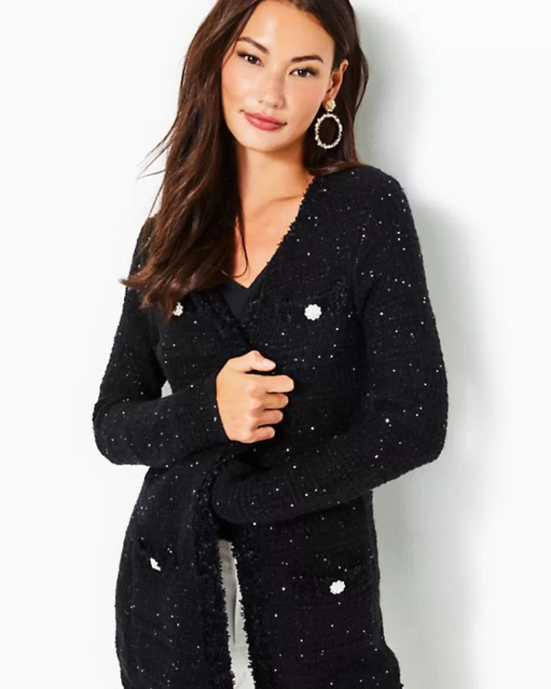 Sweaters & Cardigans^Lilly Pulitzer Amal Cardigan Black Metallic