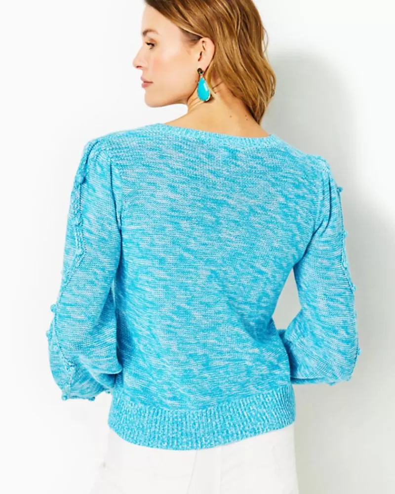 Sweaters & Cardigans^Lilly Pulitzer Attie Crewneck Sweater Aqua Palma Marl