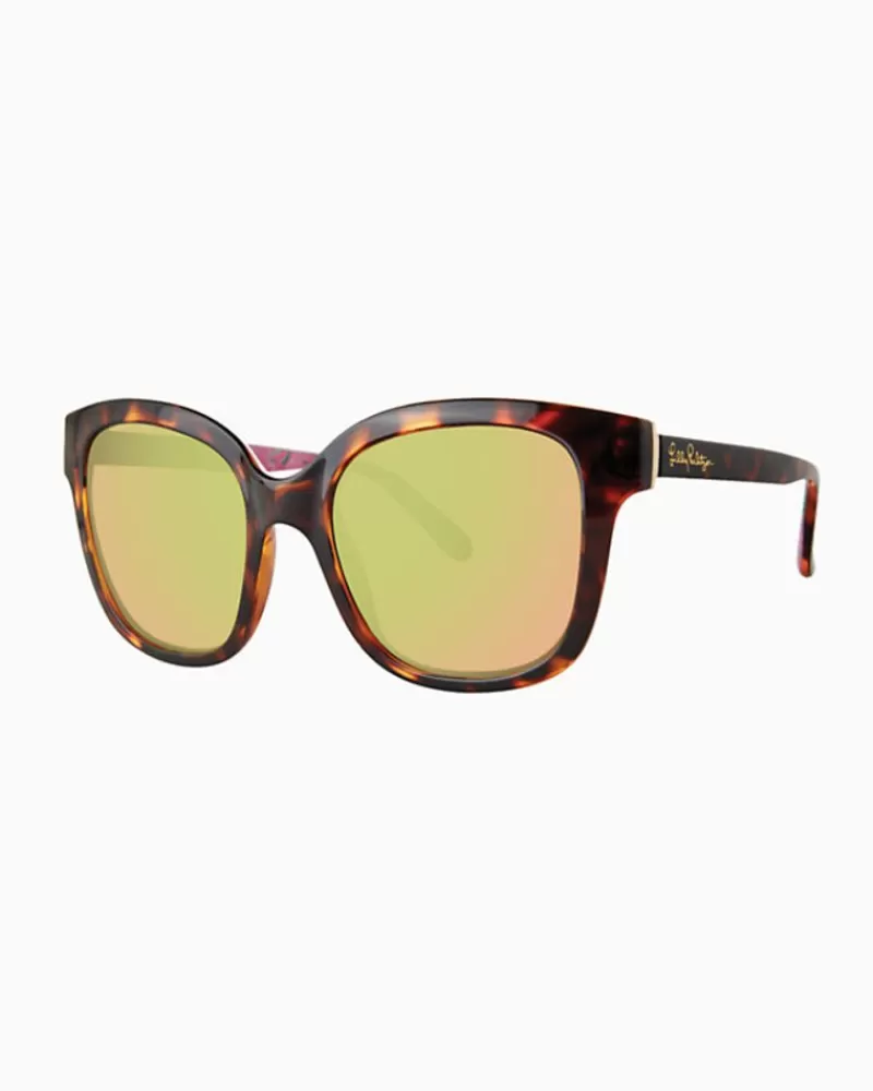 Sunglasses & Eyewear^Lilly Pulitzer Aura Sunglasses Dark Tortoise Llamaste