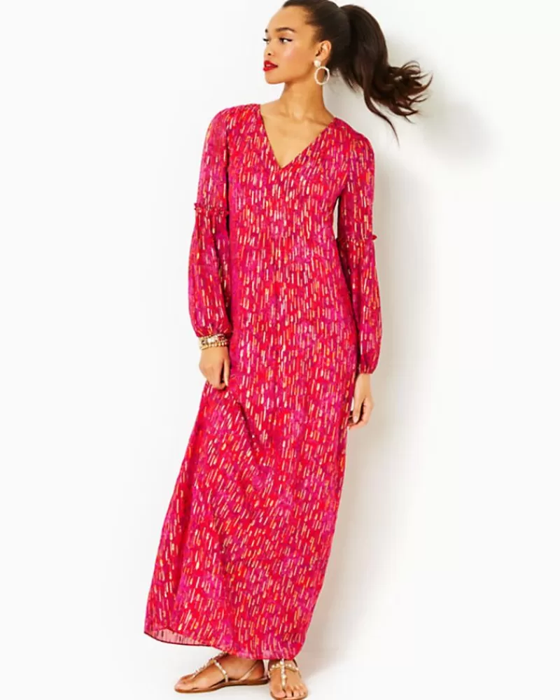 Dresses^Lilly Pulitzer Cleme Maxi Dress Amaryllis Red Secret Hideaway