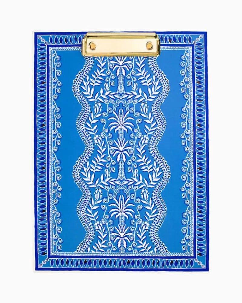 Office Supplies & Stationery^Lilly Pulitzer Clipboard Folio Abaco Blue Have It Both Rays