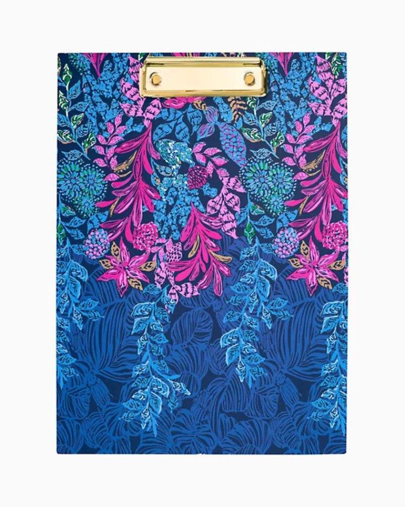 Office Supplies & Stationery^Lilly Pulitzer Clipboard Folio Aegean Navy Calypso Coast