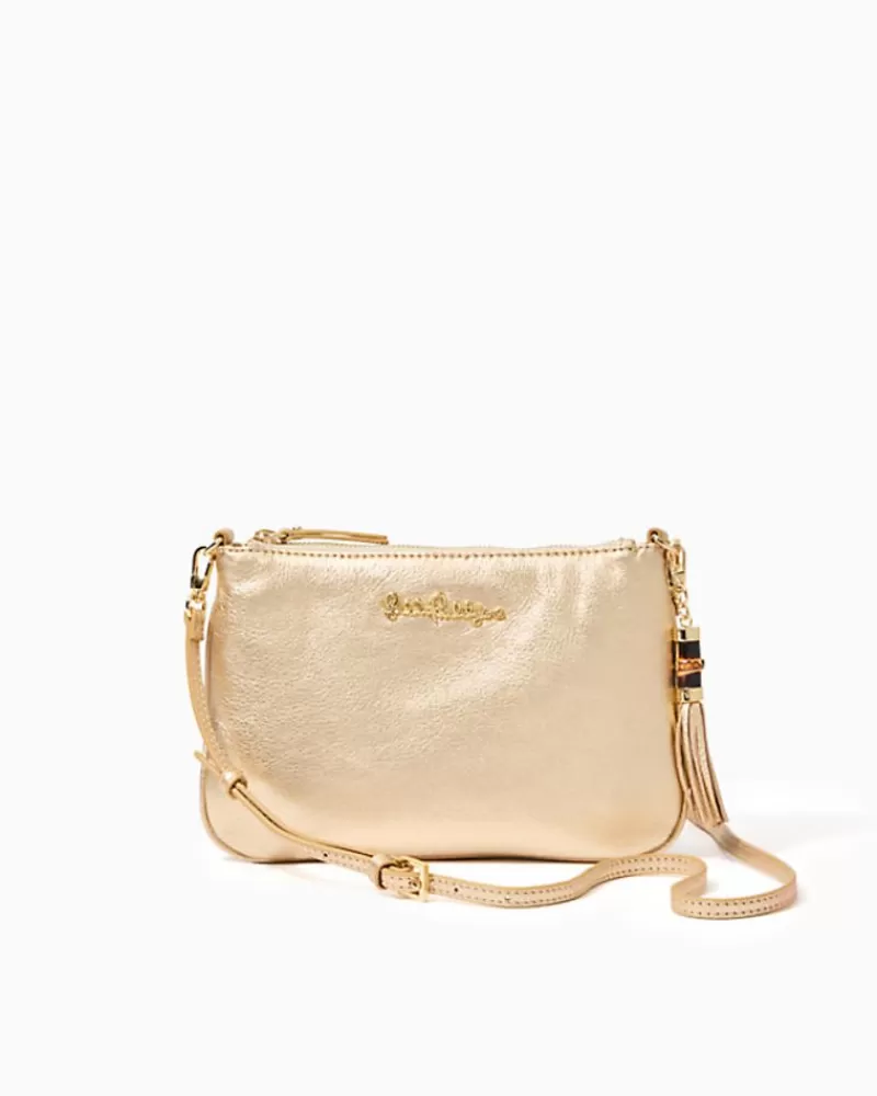 Bags^Lilly Pulitzer Cruisin Crossbody Bag Gold Metallic