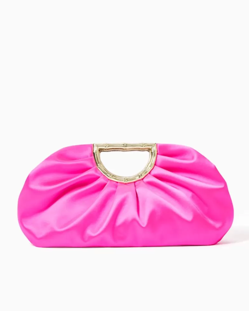 Bags^Lilly Pulitzer Culver Satin Clutch Cerise Pink