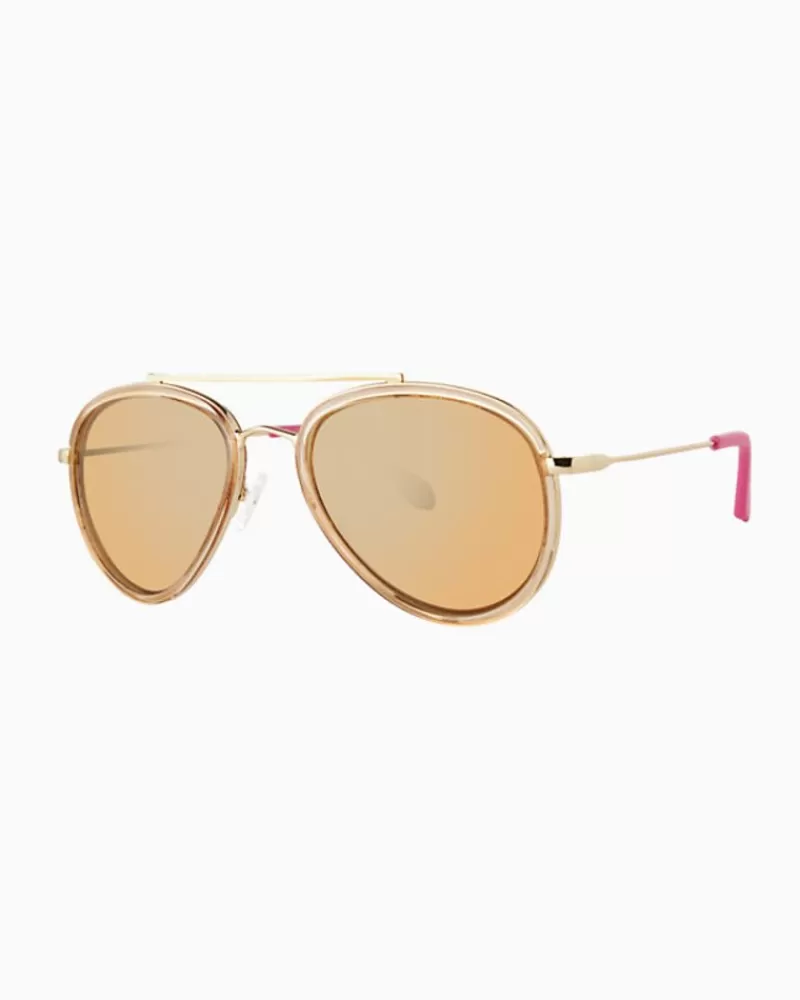 Sunglasses & Eyewear^Lilly Pulitzer Elliott Sunglasses Gold Metallic