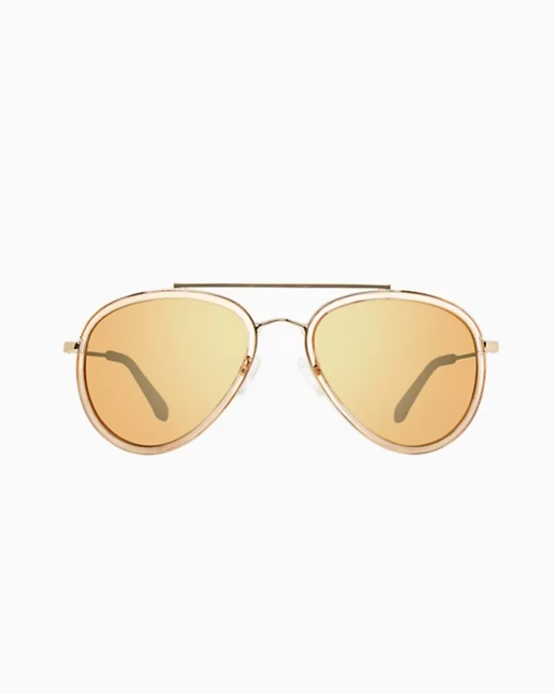 Sunglasses & Eyewear^Lilly Pulitzer Elliott Sunglasses Gold Metallic