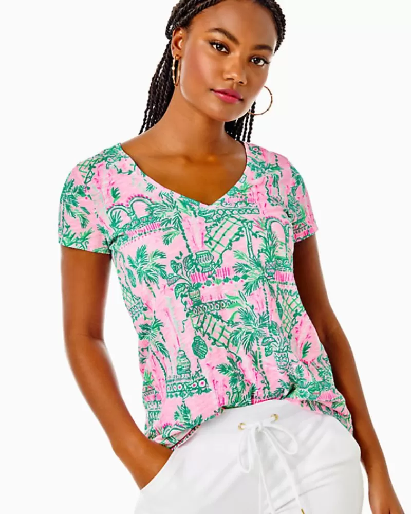 Loungewear^Lilly Pulitzer Etta V-Neck Top Mandevilla Baby Always Worth It