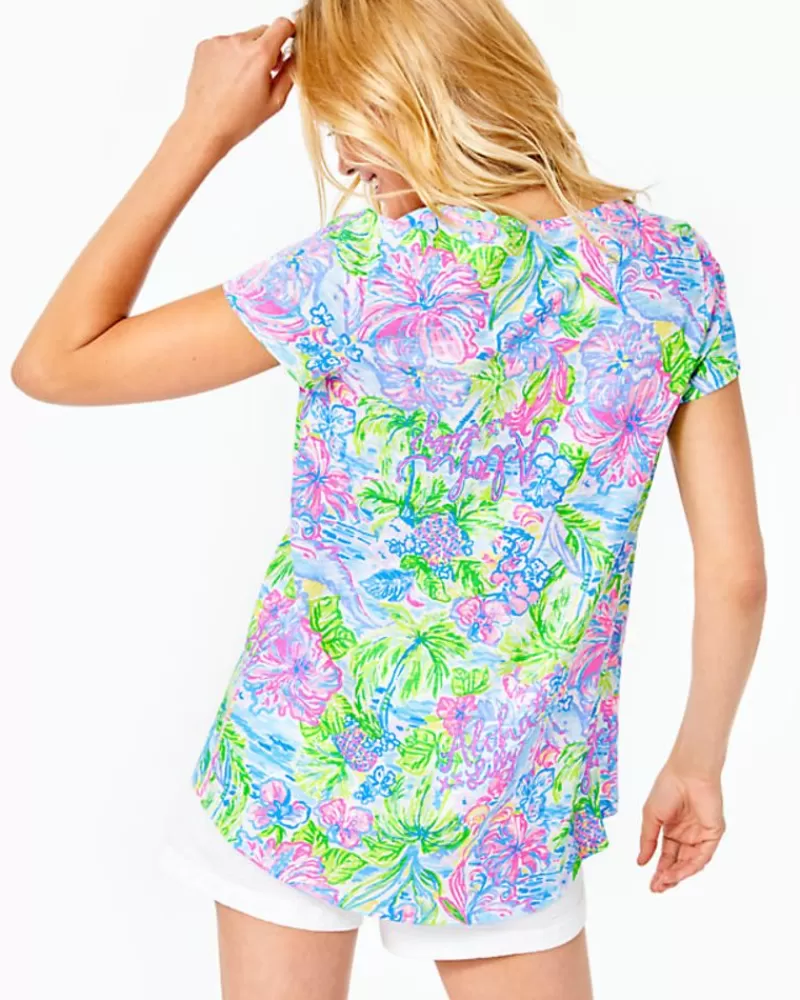 Loungewear^Lilly Pulitzer Etta V-Neck Top Multi Lilly Loves Hawaii