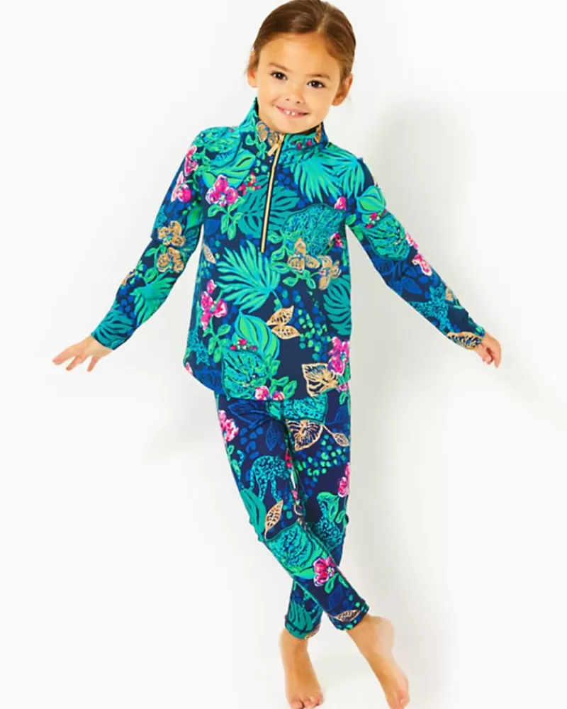 Girls Tops & Bottoms^Lilly Pulitzer Girls Little Skipper Popover Low Tide Navy Life Of The Party