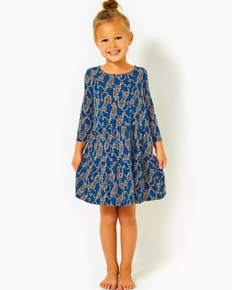 Girls Dresses & Rompers^Lilly Pulitzer Girls Mini Geanna Dress Low Tide Navy Easy To Spot