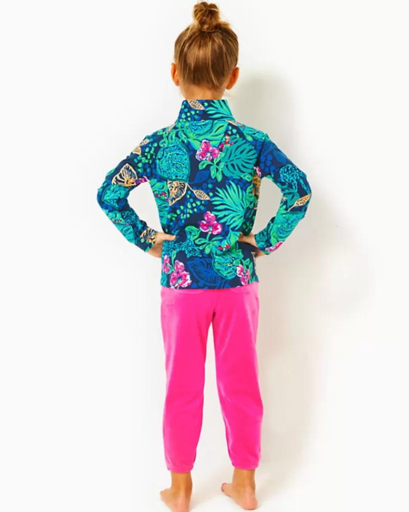 Girls Tops & Bottoms^Lilly Pulitzer Girls Mini Mallie Velour Pant Pink Palms