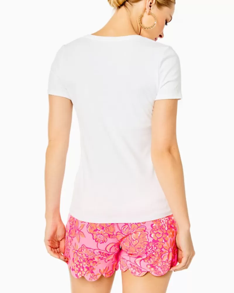 Loungewear^Lilly Pulitzer Halee V-Neck Top Resort White