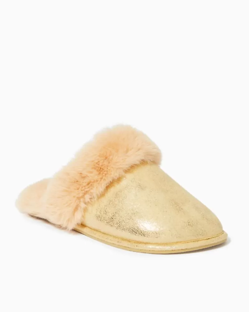 Shoes^Lilly Pulitzer Harte Slipper Gold Metallic