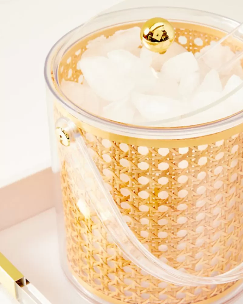 Tabletop^Lilly Pulitzer Ice Bucket Sea Crystals Caning