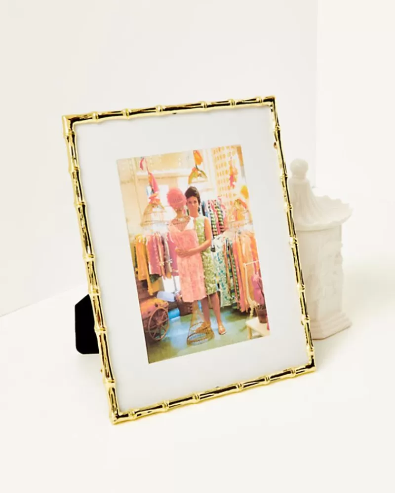 Home Decor^Lilly Pulitzer Large Bamboo Frame Sea Crystals