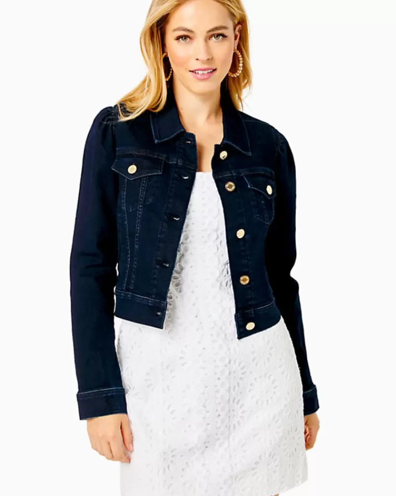 Outerwear^Lilly Pulitzer Laylani Denim Jacket Cosmic Wash