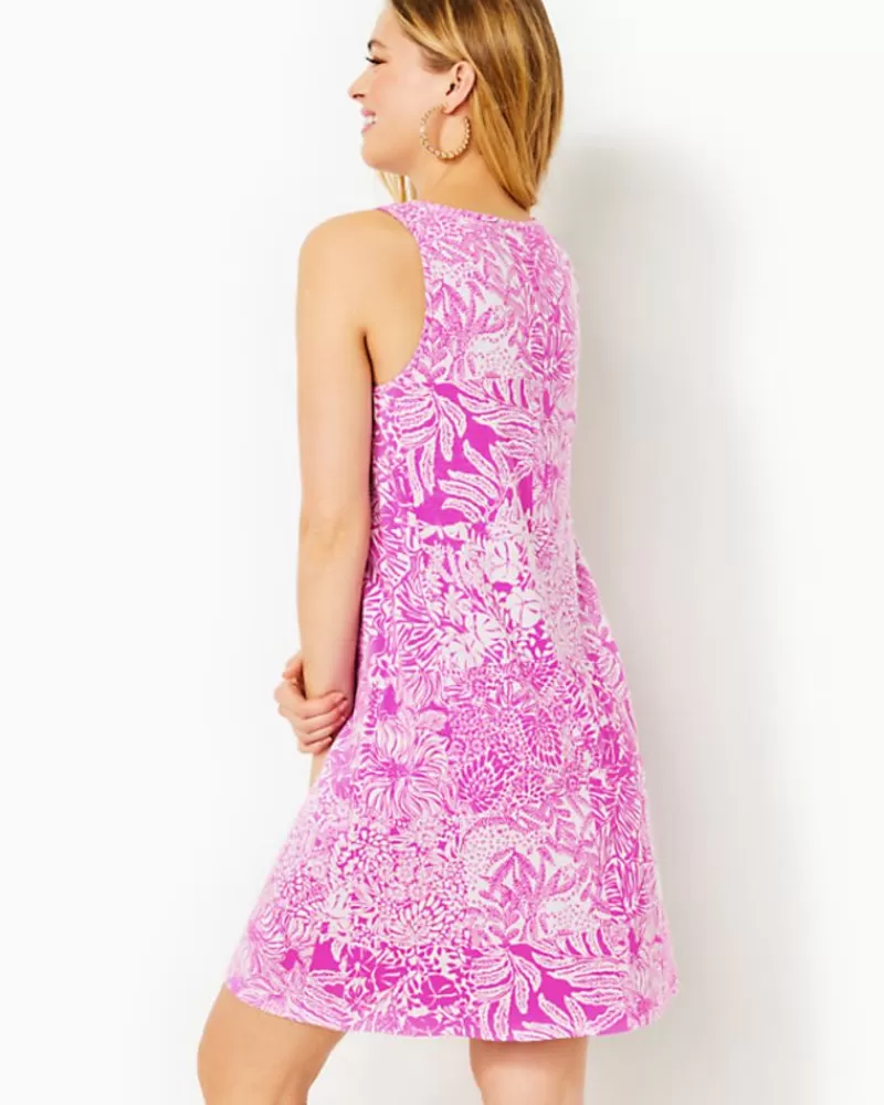 Dresses^Lilly Pulitzer Lela Henley Tank Dress Wild Fuchsia Swipe Right