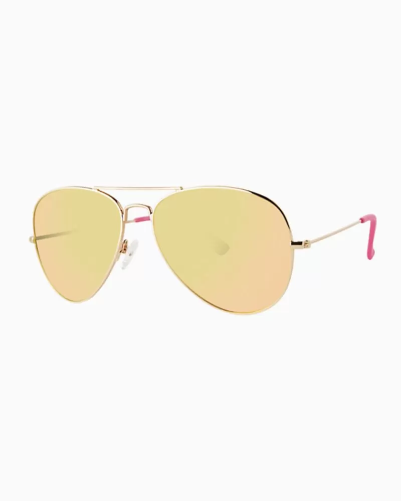 Sunglasses & Eyewear^Lilly Pulitzer Lexy Sunglasses Gold Metallic