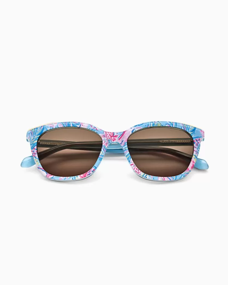 Sunglasses & Eyewear^Lilly Pulitzer Make Waves Reader Sunglasses Blue Ibiza Gimme The Juice