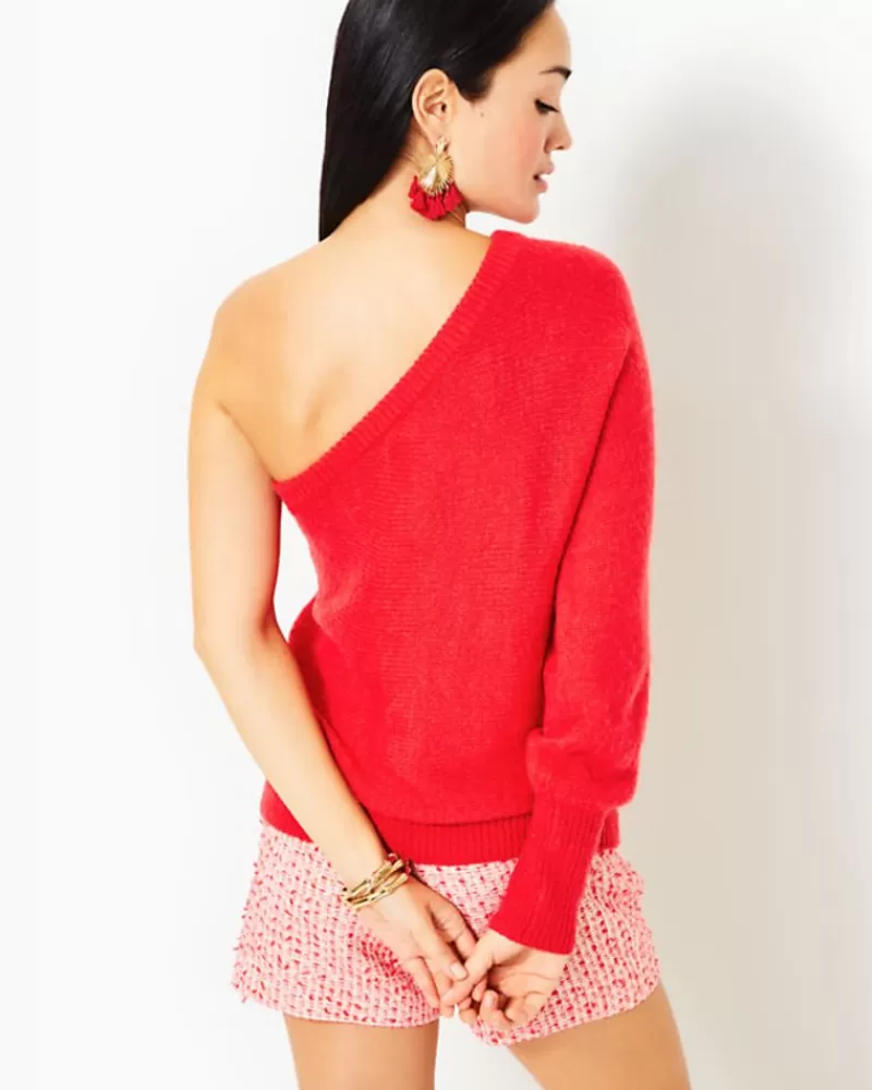 Sweaters & Cardigans^Lilly Pulitzer Maura One-Shoulder Sweater Amaryllis Red