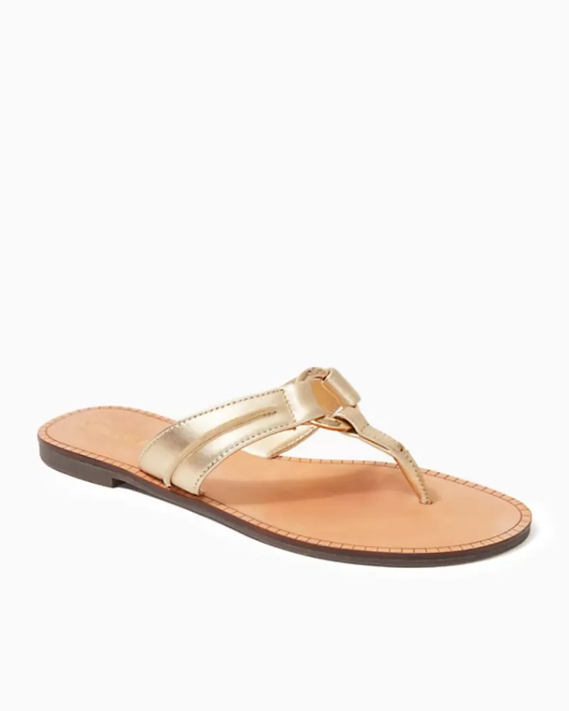 Shoes^Lilly Pulitzer Mckim Sandal Gold Metallic