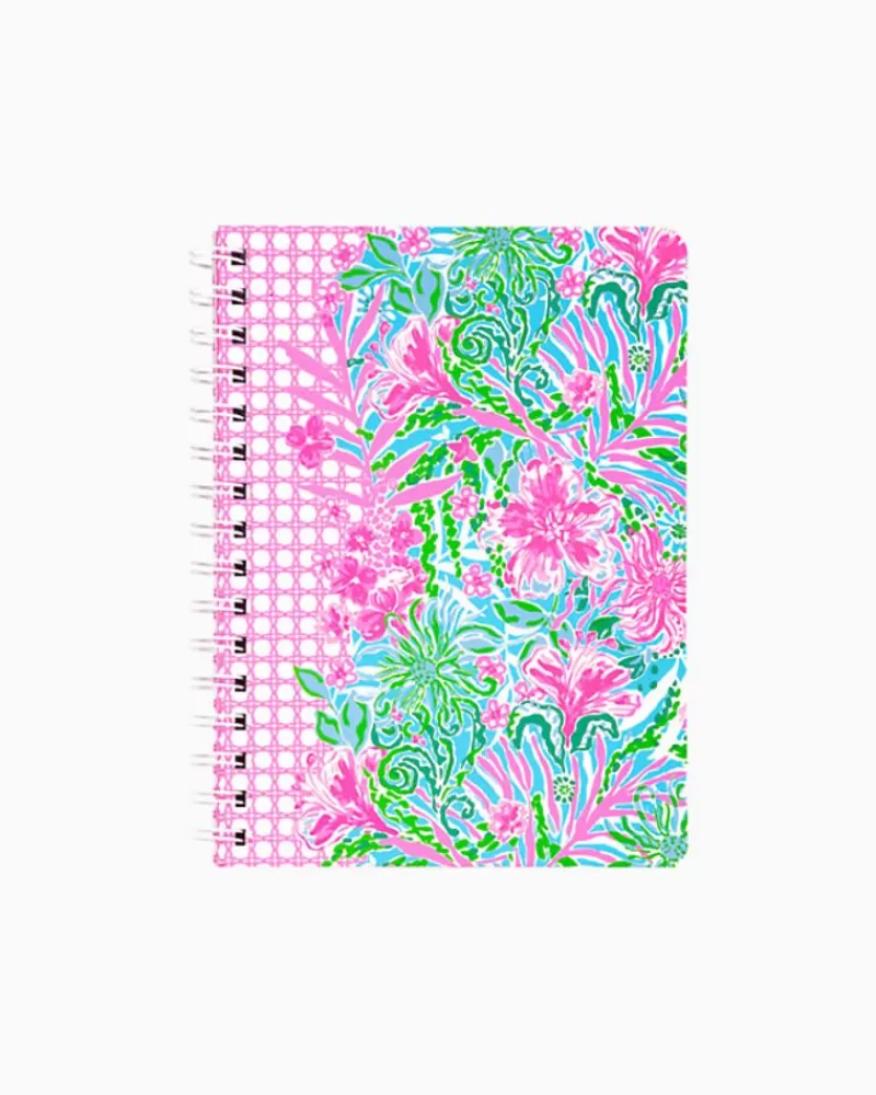 Office Supplies & Stationery^Lilly Pulitzer Mini Notebook Amalfi Blue Leaf It Wild