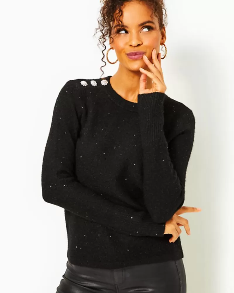 Sweaters & Cardigans^Lilly Pulitzer Morgen Sequin Sweater Black Metallic