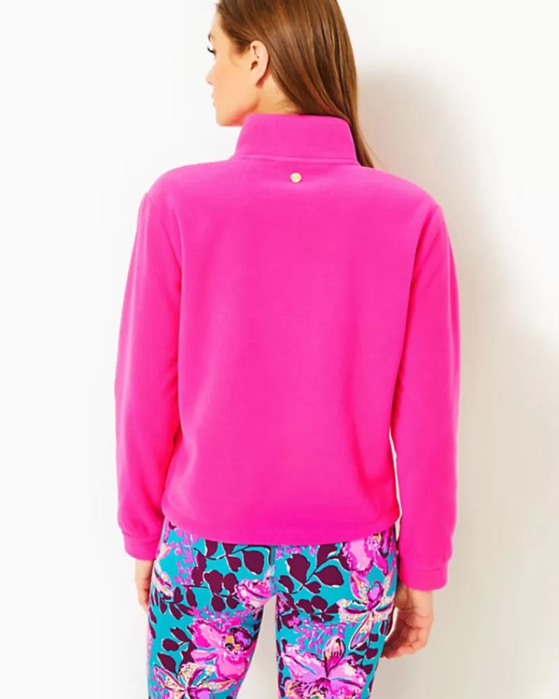 Activewear^Lilly Pulitzer Noreen Fleece Pullover Pink Palms