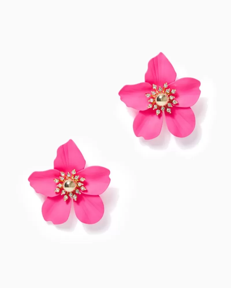 Jewelry^Lilly Pulitzer Oversized Orchid Earrings Aura Pink