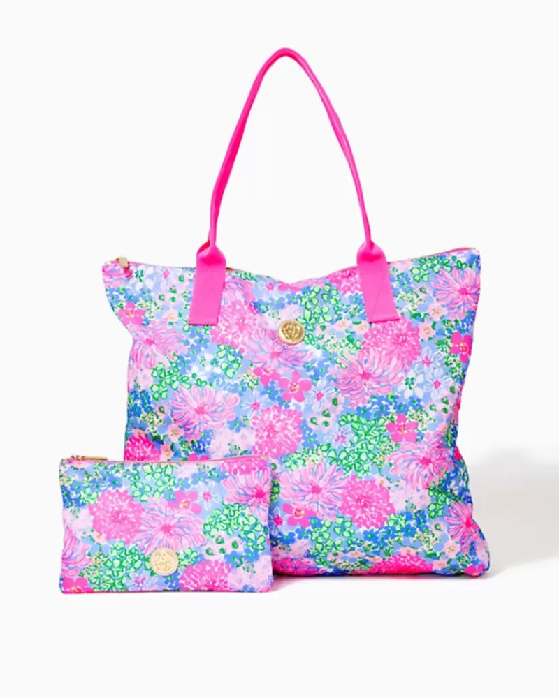 Bags^Lilly Pulitzer Piper Packable Tote Multi Lil Soiree All Day