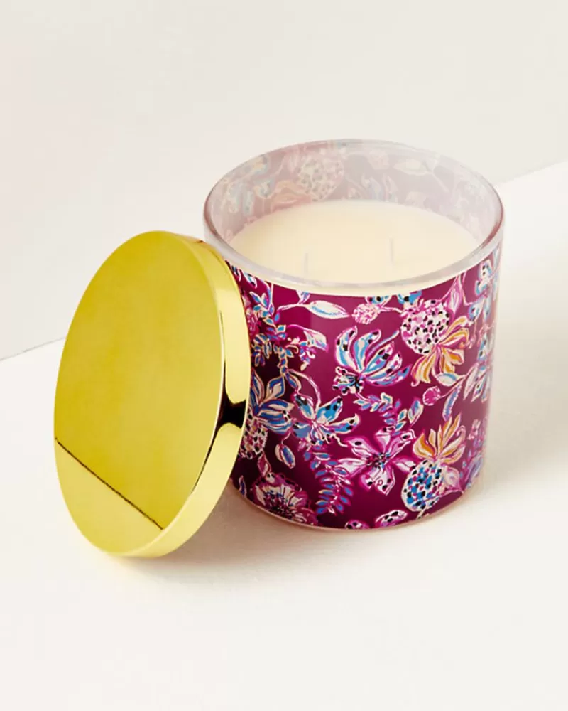 Home Decor^Lilly Pulitzer Printed Candle Amarena Cherry Tropical With A Twist