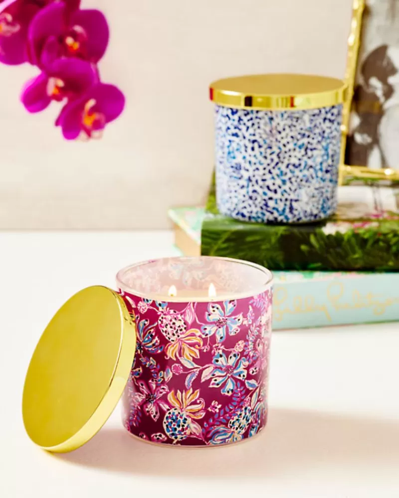 Home Decor^Lilly Pulitzer Printed Candle Amarena Cherry Tropical With A Twist