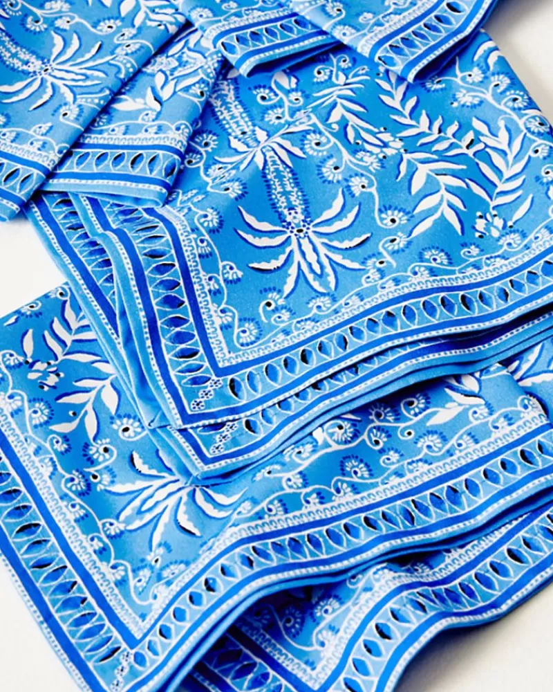 Tabletop^Lilly Pulitzer Printed Square Dinner Napkin Abaco Blue Have It Both Rays Engineered Napkin