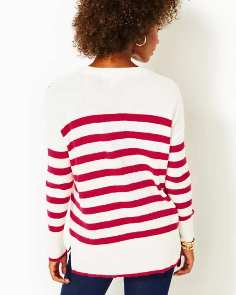 Sweaters & Cardigans^Lilly Pulitzer Quince Sweater Poinsettia Red Cruise Stripe