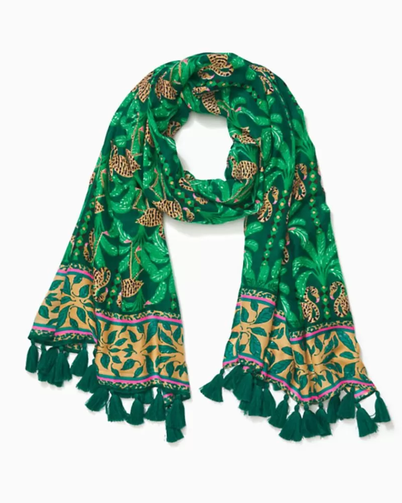 Scarves & Wraps^Lilly Pulitzer Resort Scarf Evergreen Stir It Up Engineered Resort Scarf