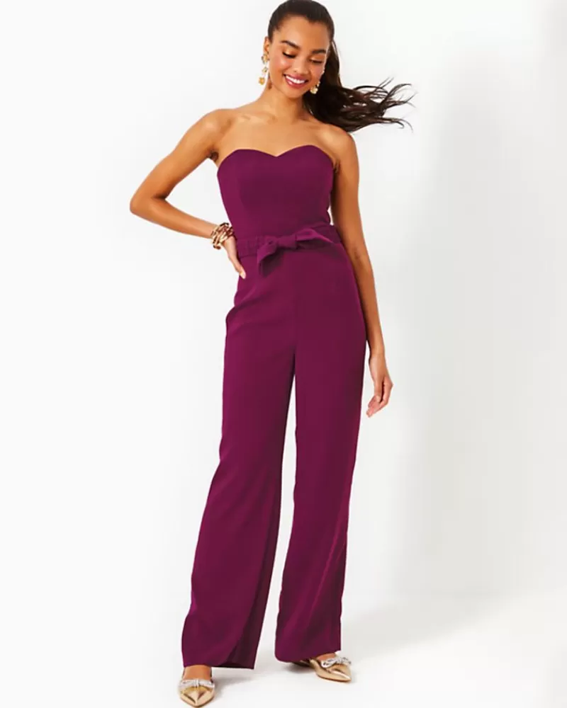 Rompers & Jumpsuits^Lilly Pulitzer Rosalie Strapless Jumpsuit Amarena Cherry