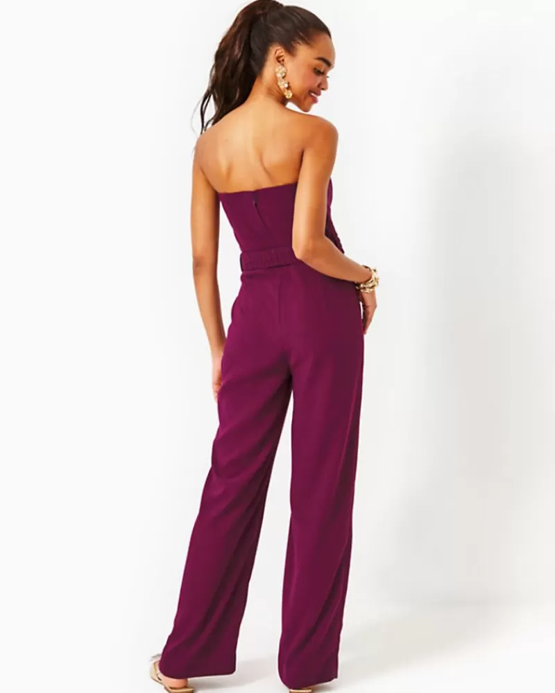 Rompers & Jumpsuits^Lilly Pulitzer Rosalie Strapless Jumpsuit Amarena Cherry