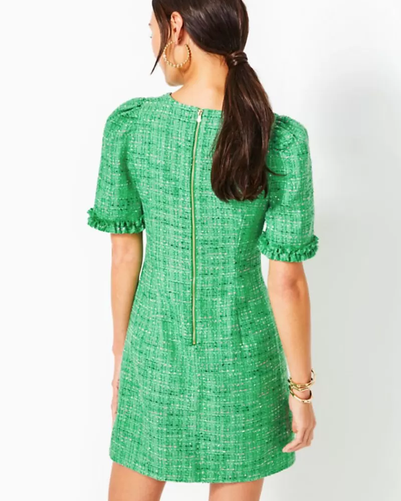 Dresses^Lilly Pulitzer Ryner Boucle Tweed Shift Dress Kelly Green Palm Beach Boucle