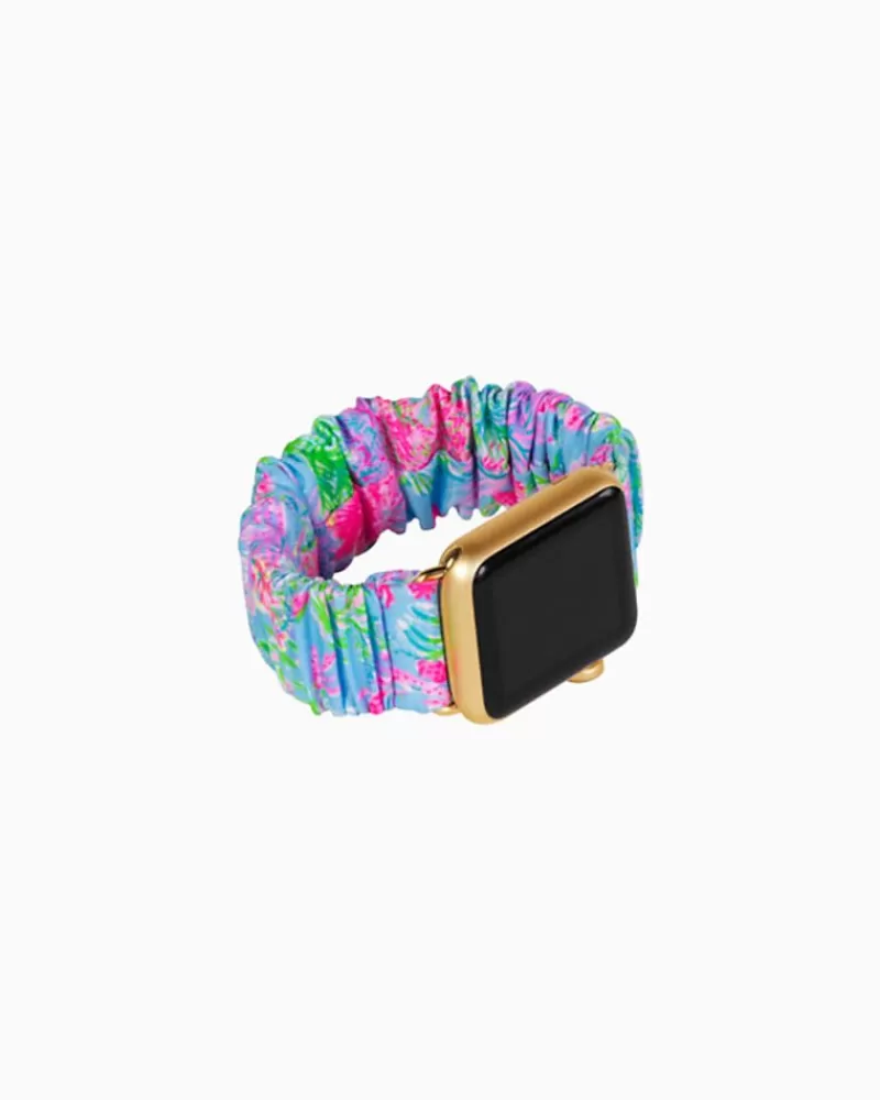 Phone & Tech^Lilly Pulitzer Scrunchie Apple Watch Band Celestial Blue Cay To My Heart