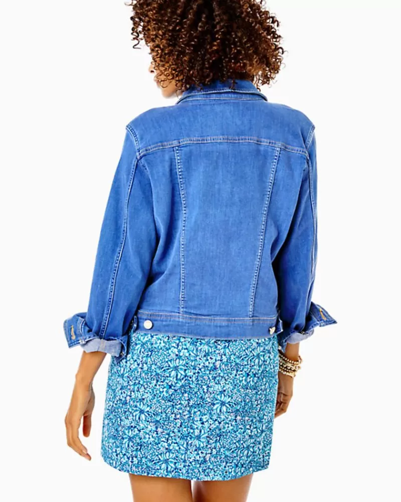 Outerwear^Lilly Pulitzer Seaspray Denim Jacket Caribbean Blues Wash