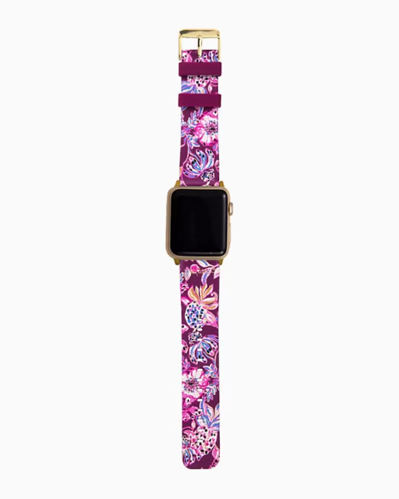 Phone & Tech^Lilly Pulitzer Silicone Apple Watch Band Amarena Cherry Tropical With A Twist