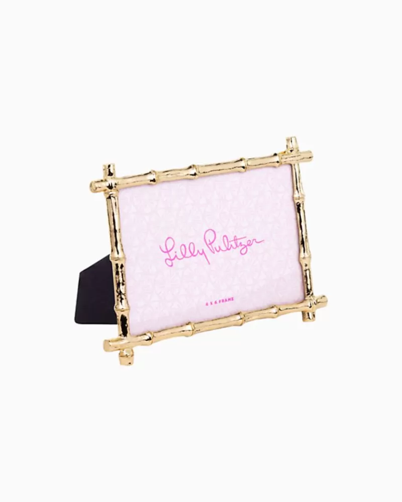 Home Decor^Lilly Pulitzer Small Bamboo Picture Frame Sea Crystals