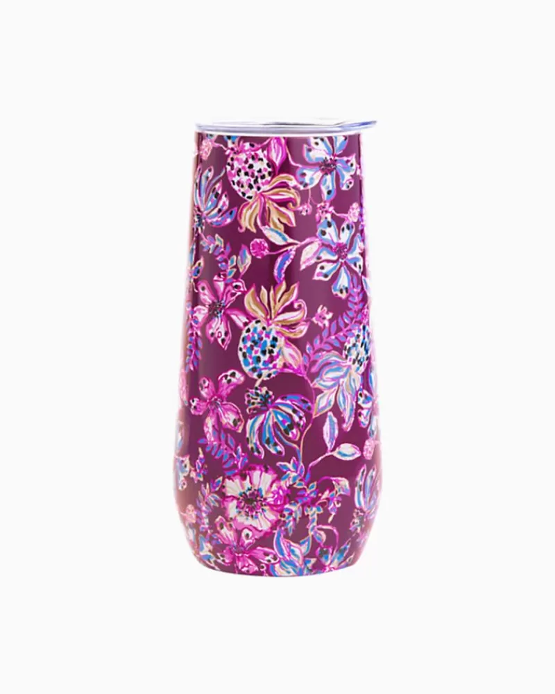 Tabletop^Lilly Pulitzer Stainless Steel Champagne Flute Amarena Cherry Tropical With A Twist